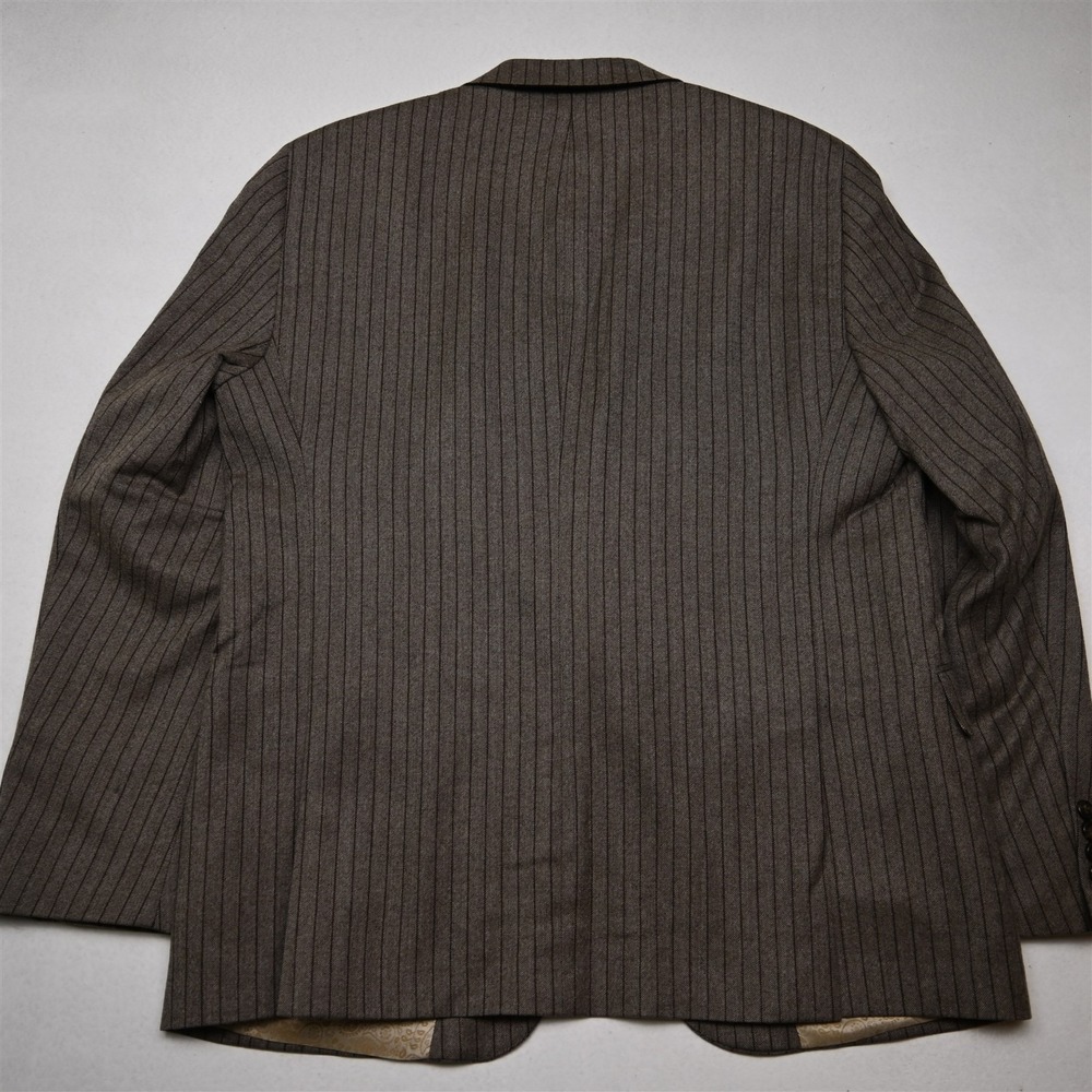 Hart Schaffner Marx‎ 42R 36x32 Brown Striped Wool Flannel USA Made Mens Suit - Picture 8 of 12